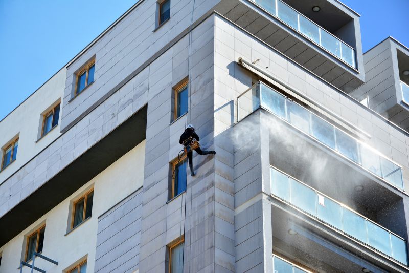 Power Washing of a Commercial Building